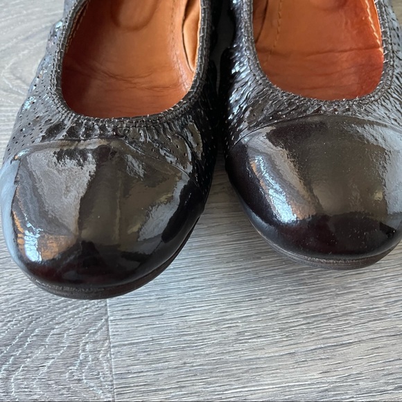 Lanvin Perforated Cal Toe Ballet Flats - Picture 2 of 5